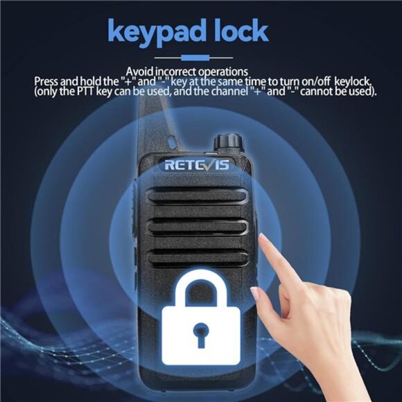 Walkie Talkies, Mini 2 Way Radio Rechargeable, VOX Handsfree, Portable, Two-Way - Picture 4 of 7